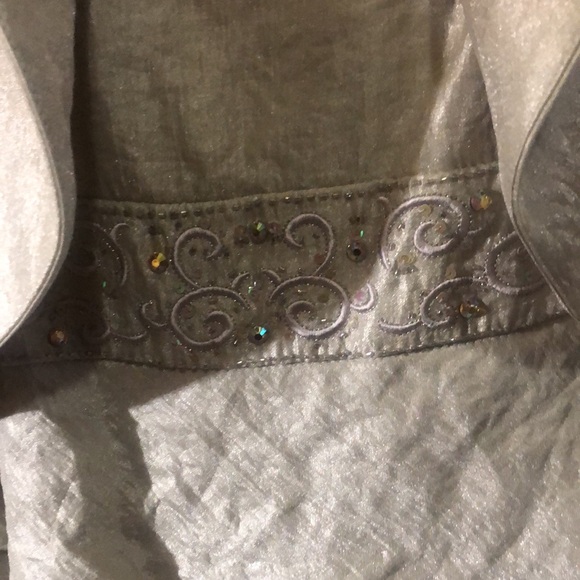 Champagne floor length evening gown. - Picture 3 of 8